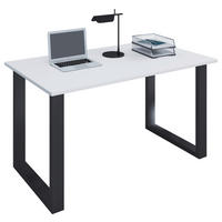 SKRIVBORD 140/50/76 cm  i svart, vit  - vit/svart, Modern, metall/trämaterial (140/50/76cm) - MID.YOU