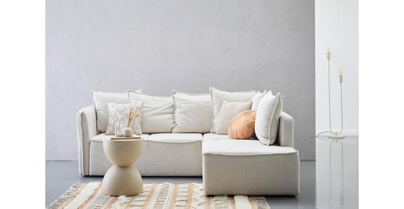 ECKSOFA in Chenille Beige  - Beige/Schwarz, KONVENTIONELL, Kunststoff/Textil (233/193cm) - Carryhome