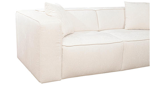 SCHLAFSOFA  in Chenille Creme  - Creme/Schwarz, Design, Kunststoff/Textil (227/74/105cm) - Novel