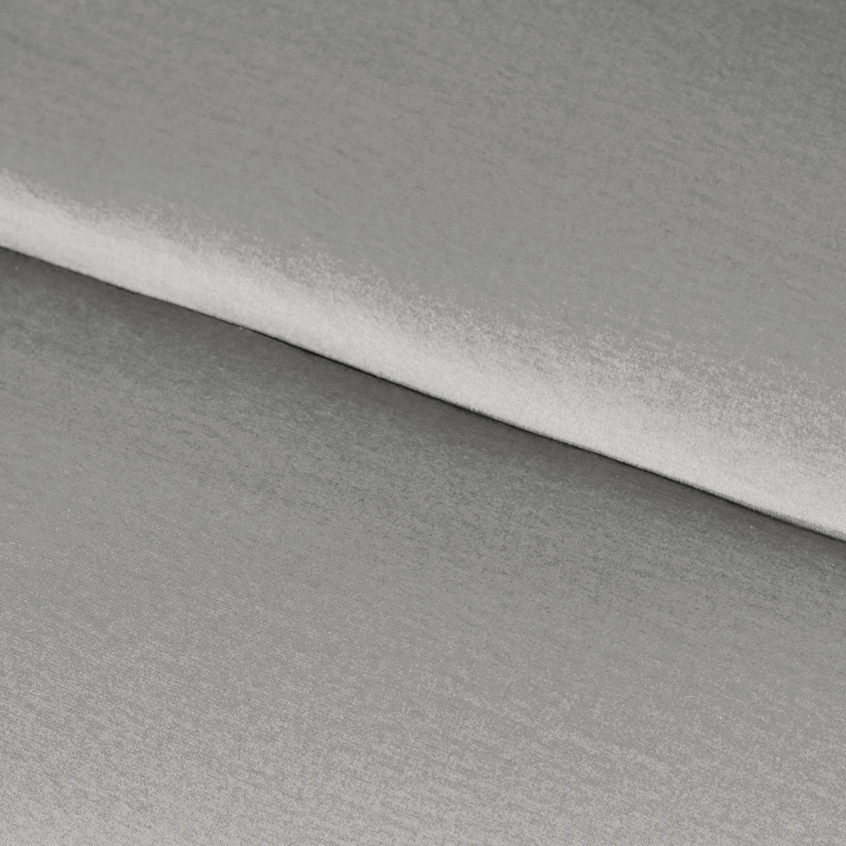 RELAXLIEGE Samt Grau  - Schwarz/Grau, Design, Textil/Metall (65/65-95/171cm) - Livetastic