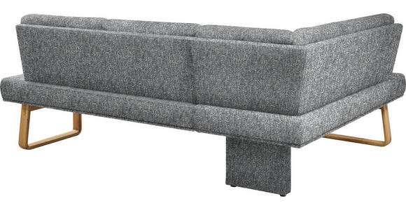 ECKBANK 174/280 cm  in Grau, Eichefarben  - Eichefarben/Grau, Design, Holz/Textil (174/280cm) - Dieter Knoll