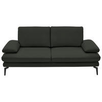 2,5-SITZER in Echtleder Dunkelgrün  - Dunkelgrün/Schwarz, Design, Leder/Metall (196/86/104cm) - Dieter Knoll