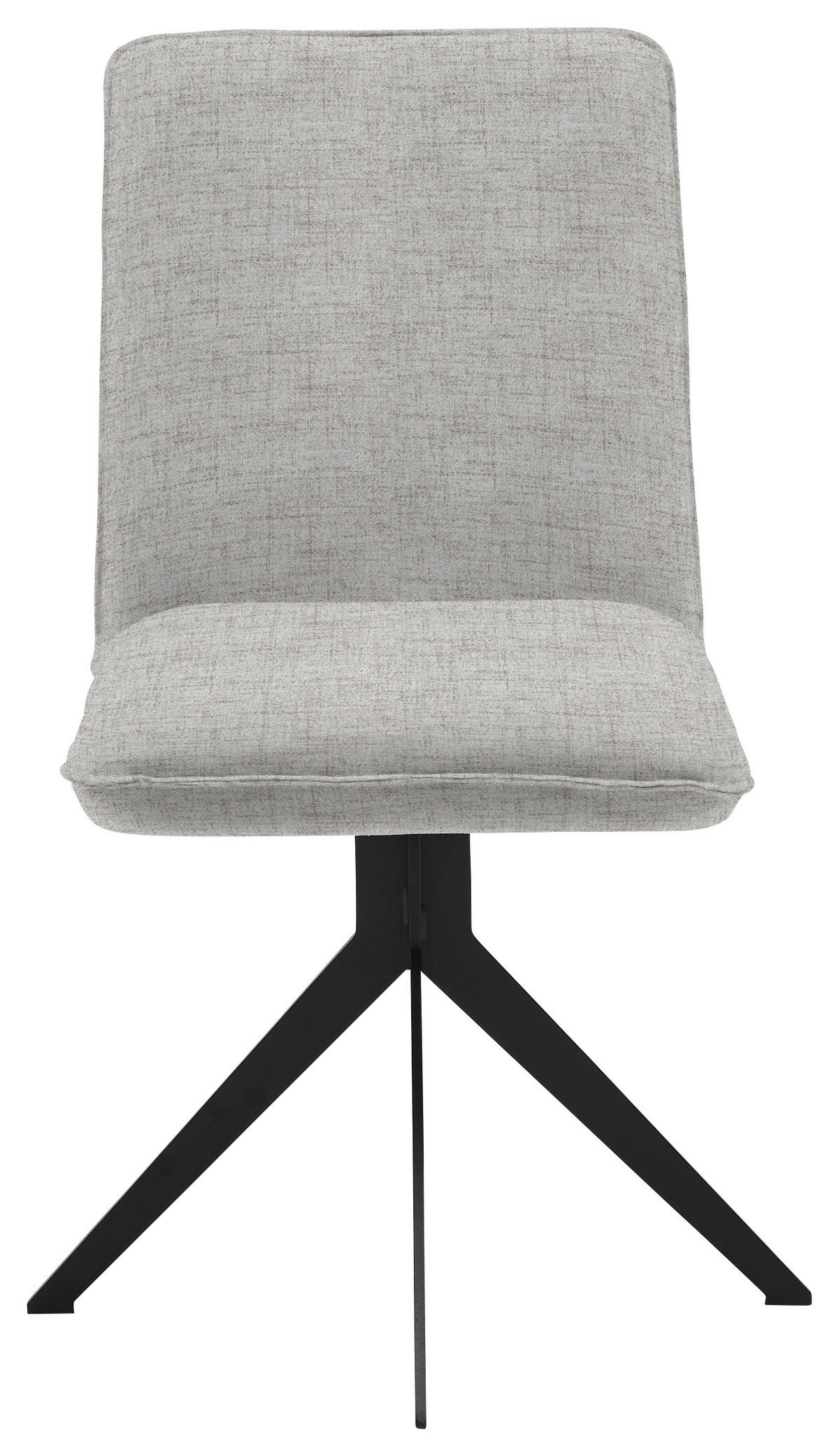 STUHL  in Stahl Webstoff  - Beige/Schwarz, Design, Textil/Metall (46,5/87/64cm) - Voleo