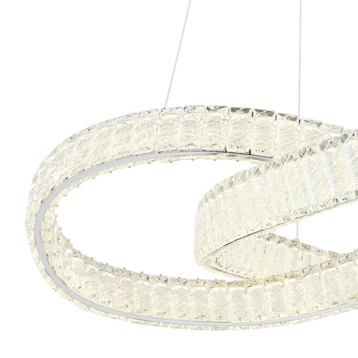 ZÁVESNÉ LED SVIETIDLO, 120/78 cm  - priehľadné/číra, Trend, kov/plast (120/78cm)