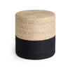 POUF Struktur Uni 40/40/40 cm  - Goldfarben/Schwarz, Design, Textil (40/40/40cm)