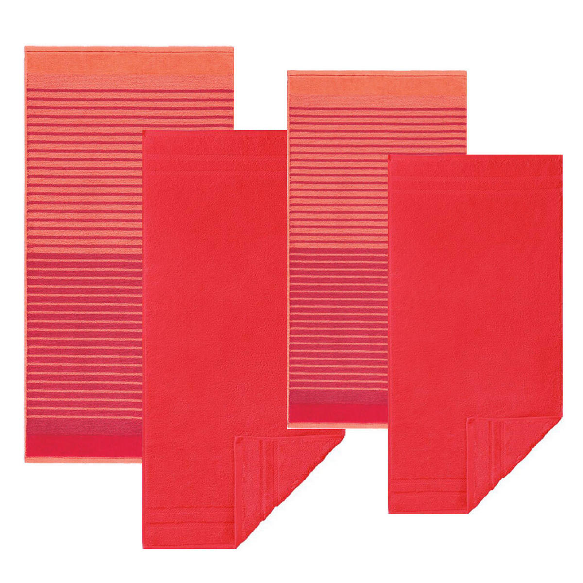 HANDTUCH 50/100 cm MARIS Rot, Koralle  - Koralle/Rot, Basics, Textil (50/100cm)