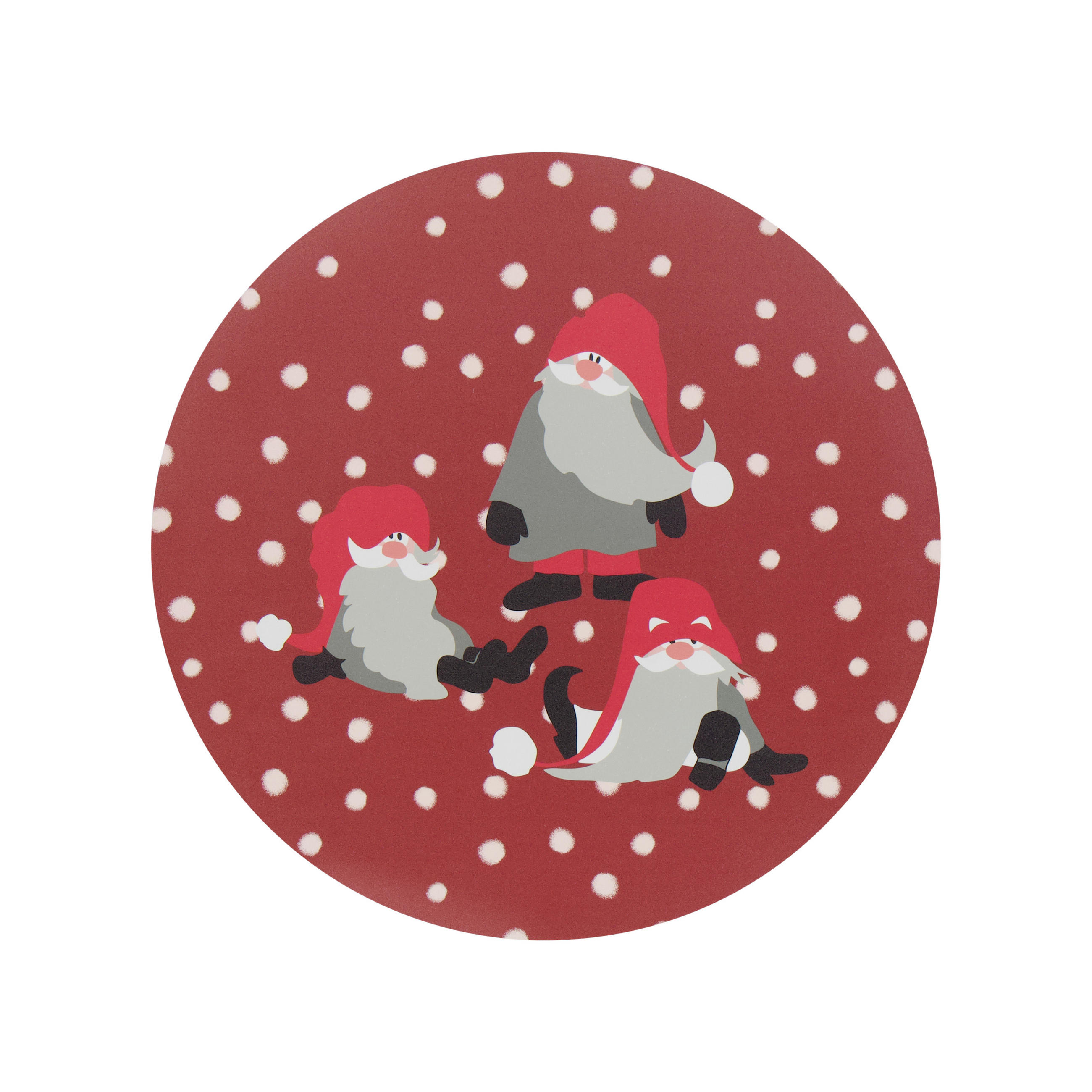 BORDSTABLETT X-mas plast röd 38/38 cm  - röd, Basics, plast (38/38cm)