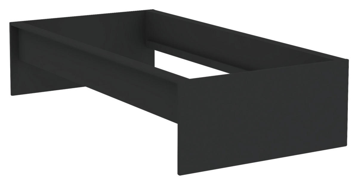 BETTRAHMEN 90/200 cm  in Anthrazit  - Anthrazit, Konventionell, Holzwerkstoff (90/200cm) - Hom`in