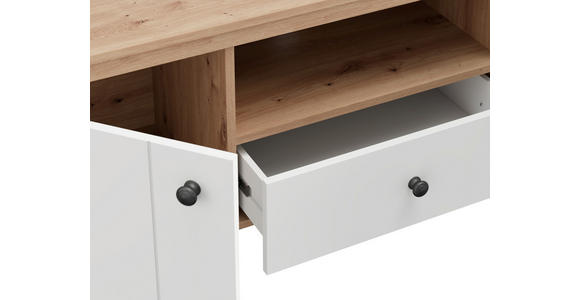 LOWBOARD  143/53.5/40 cm 1 Schublade(n) stehend  - Schwarz/Weiß, Basics, Holzwerkstoff/Kunststoff (143/53.5/40cm) - Carryhome