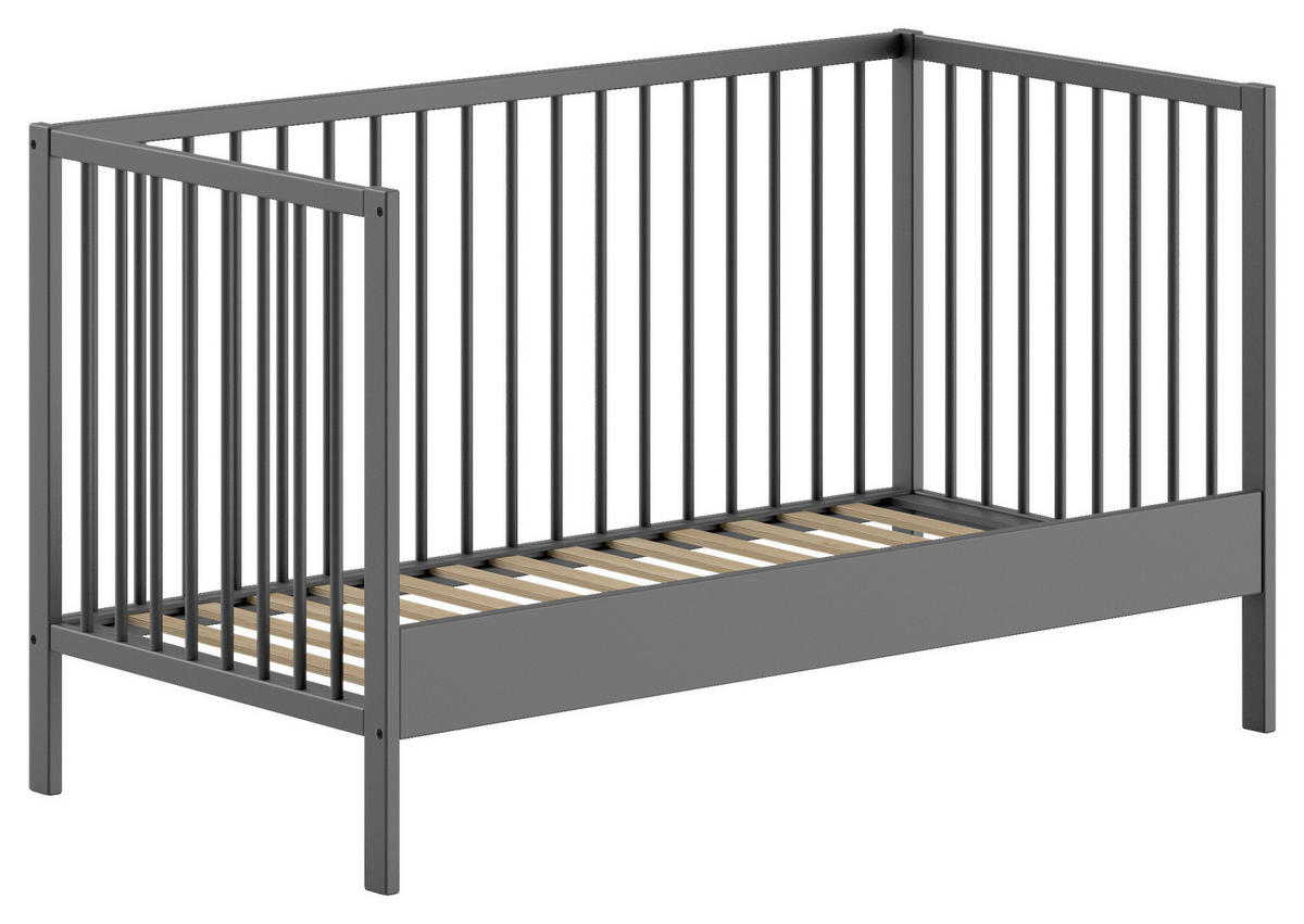 KINDER-/JUNIORBETT 70/140 cm  in Anthrazit  - Anthrazit, MODERN, Holz (70/140cm) - MID.YOU