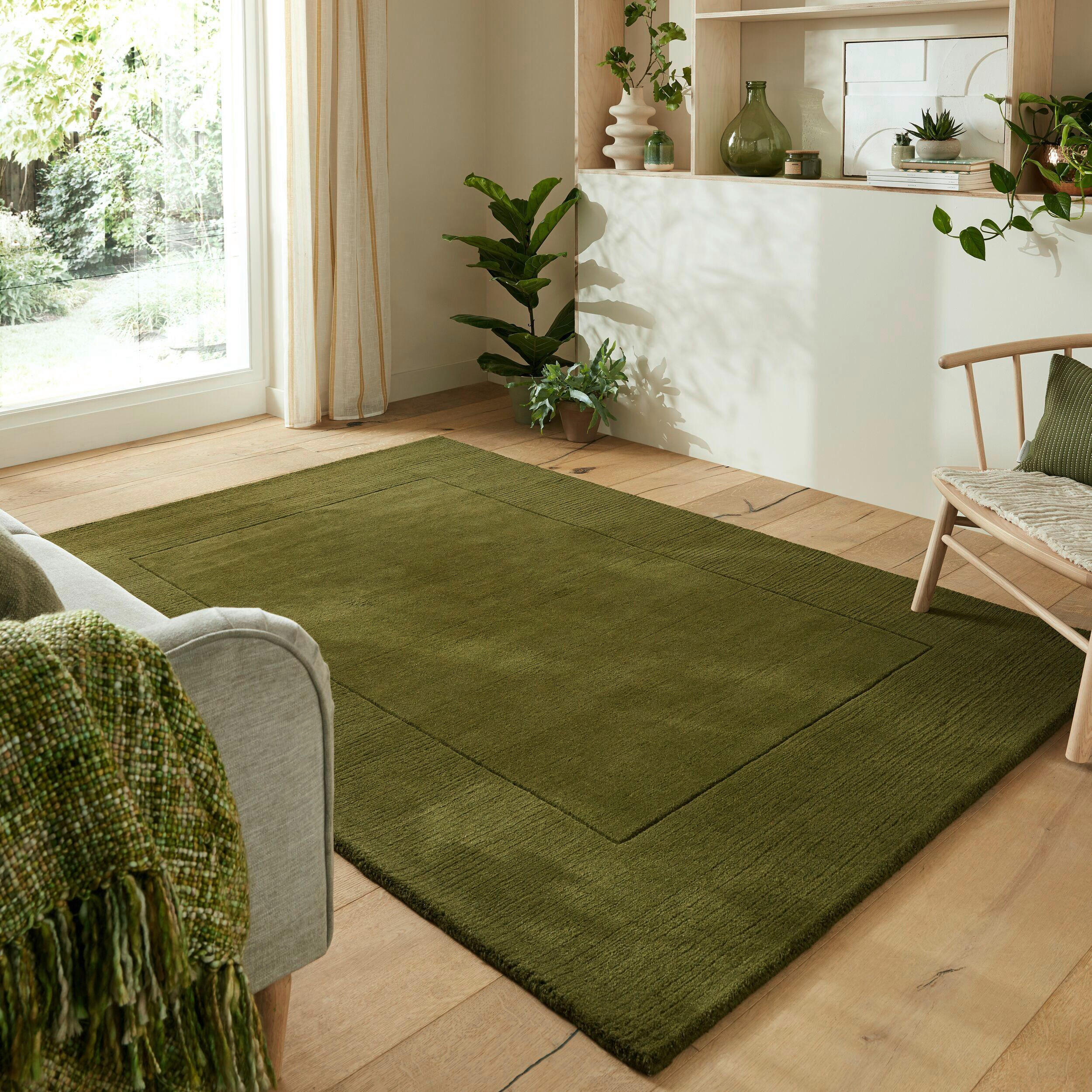 HANDWEBTEPPICH 200/290 cm Flair Rugs Olivgrün - Olivgrün, Basics, Naturmaterialien/Textil (200/290cm) - Xora