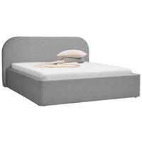 POLSTERBETT 160/200 cm  Grau  - Schwarz/Grau, Design, Holz/Textil (160/200cm) - Boxxx