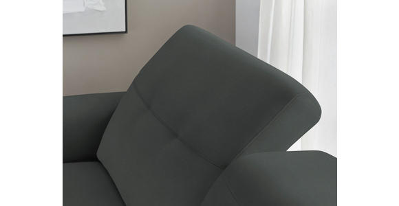 ECKSOFA BORGO - Eichefarben/Schwarz, Design, Leder/Holz (163/305cm) - Novel