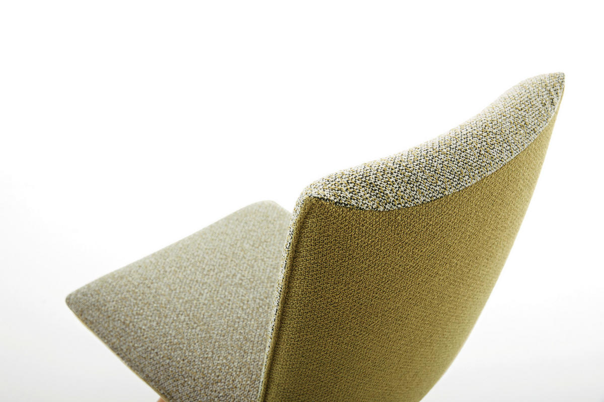STUHL  in Flachgewebe  - Eichefarben/Hellgrün, Design, Holz/Textil (48/91/63cm) - Koinor