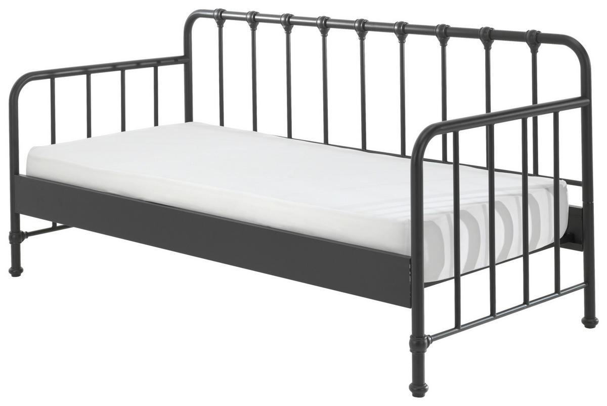 KINDER-/JUNIORBETT - Schwarz, MODERN, Holz/Metall (90/200cm) - MID.YOU