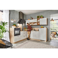 ECKKÜCHE 245/225 cm  in Weiß, Eichefarben  - Eichefarben/Weiß, MODERN, Holzwerkstoff (245/225cm) - Welnova