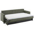 SCHLAFSOFA  in Flachgewebe Dunkelgrün  - Dunkelgrün/Schwarz, KONVENTIONELL, Textil/Metall (232/77/116cm) - Dieter Knoll