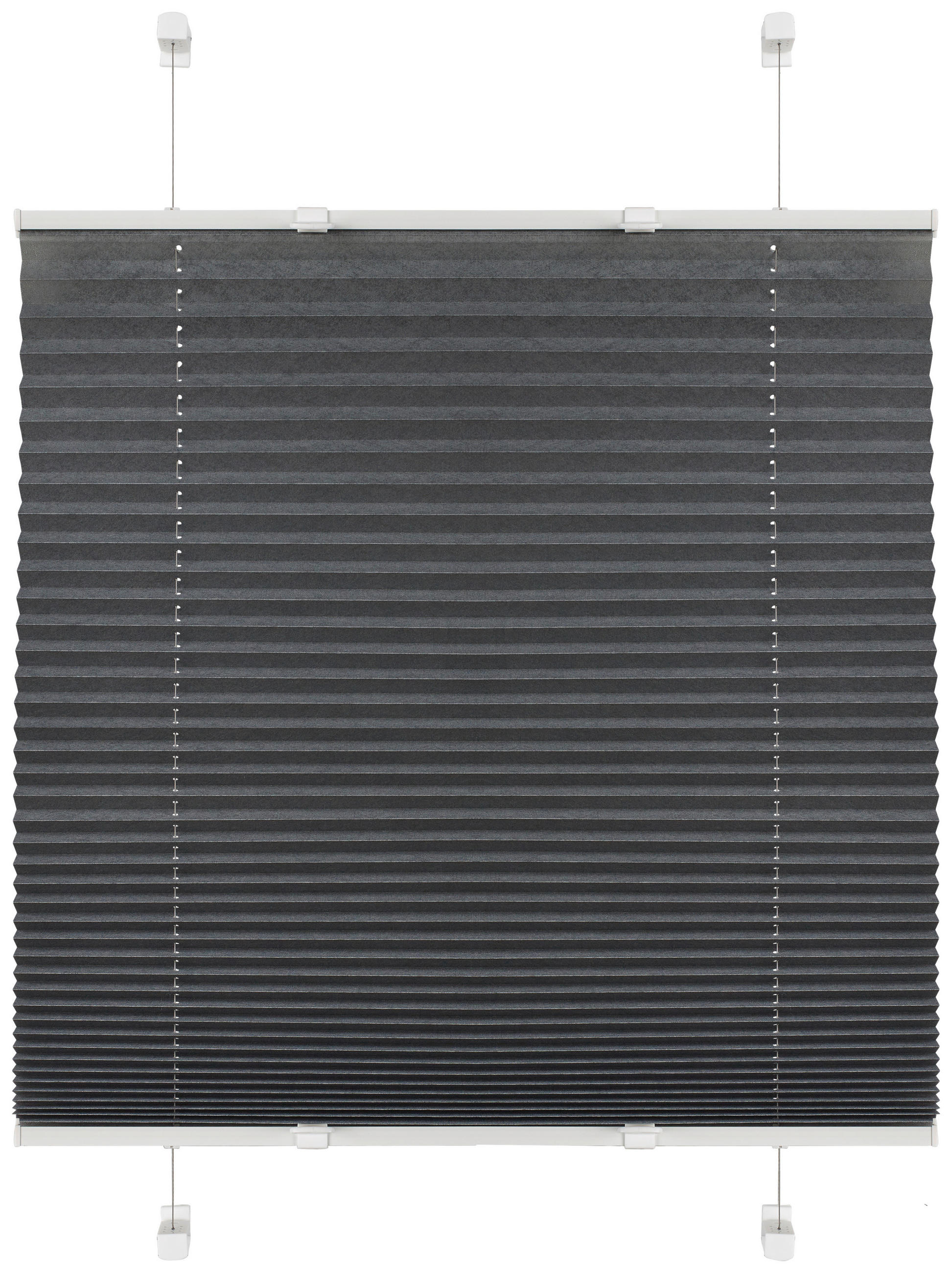 PLISSEE  halbtransparent   50/130 cm   - Hellgrau, Basics, Textil (50/130cm) - Boxxx