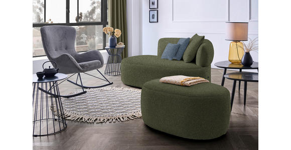 RÉCAMIERE  in Chenille Blau, Grün  - Blau/Schwarz, MODERN, Kunststoff/Textil (166/86/105cm) - Hom`in