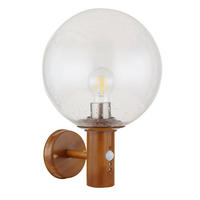 AUSSENWANDLEUCHTE - Klar/Braun, Basics, Glas/Metall (25/37cm) - Globo