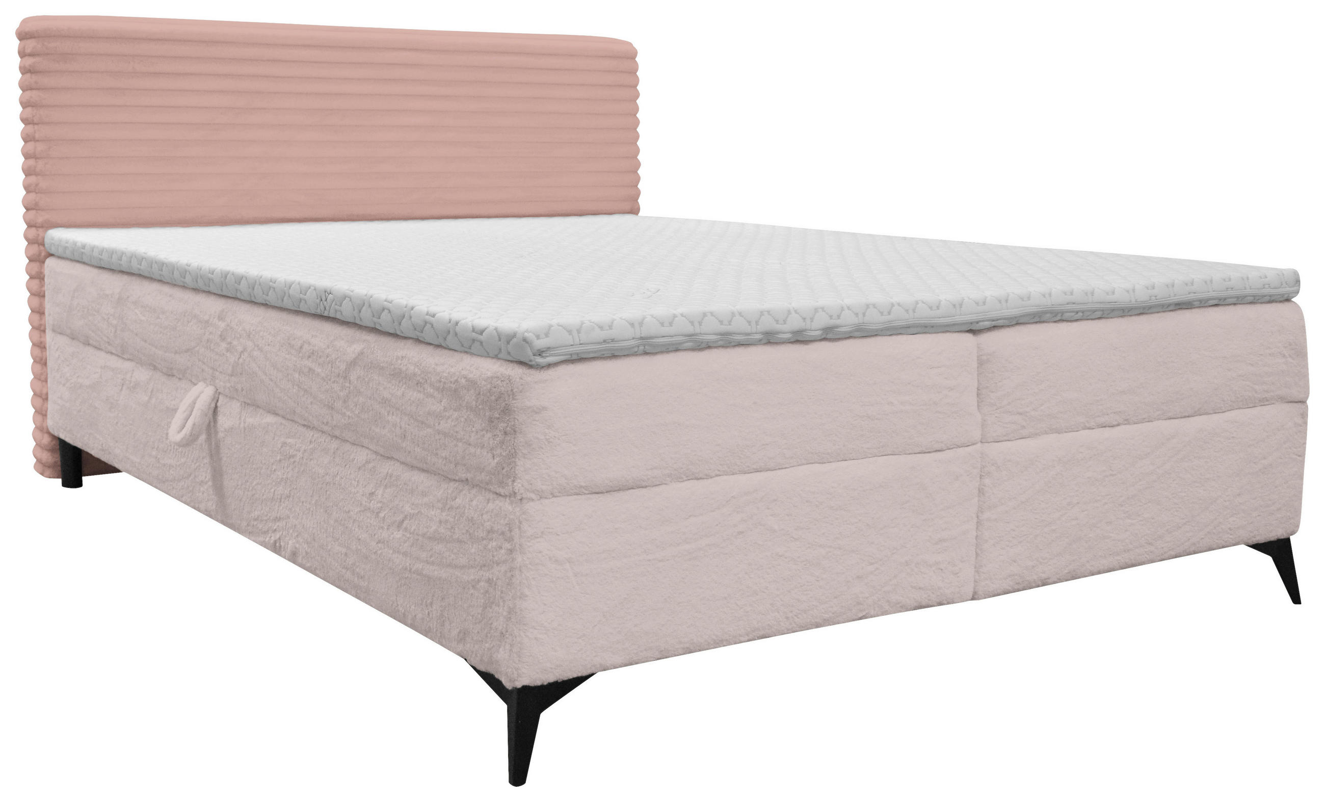 BOXBETT 160/200 cm  in Rosa  - Schwarz/Rosa, Design, Holz/Holzwerkstoff (160/200cm) - Xora