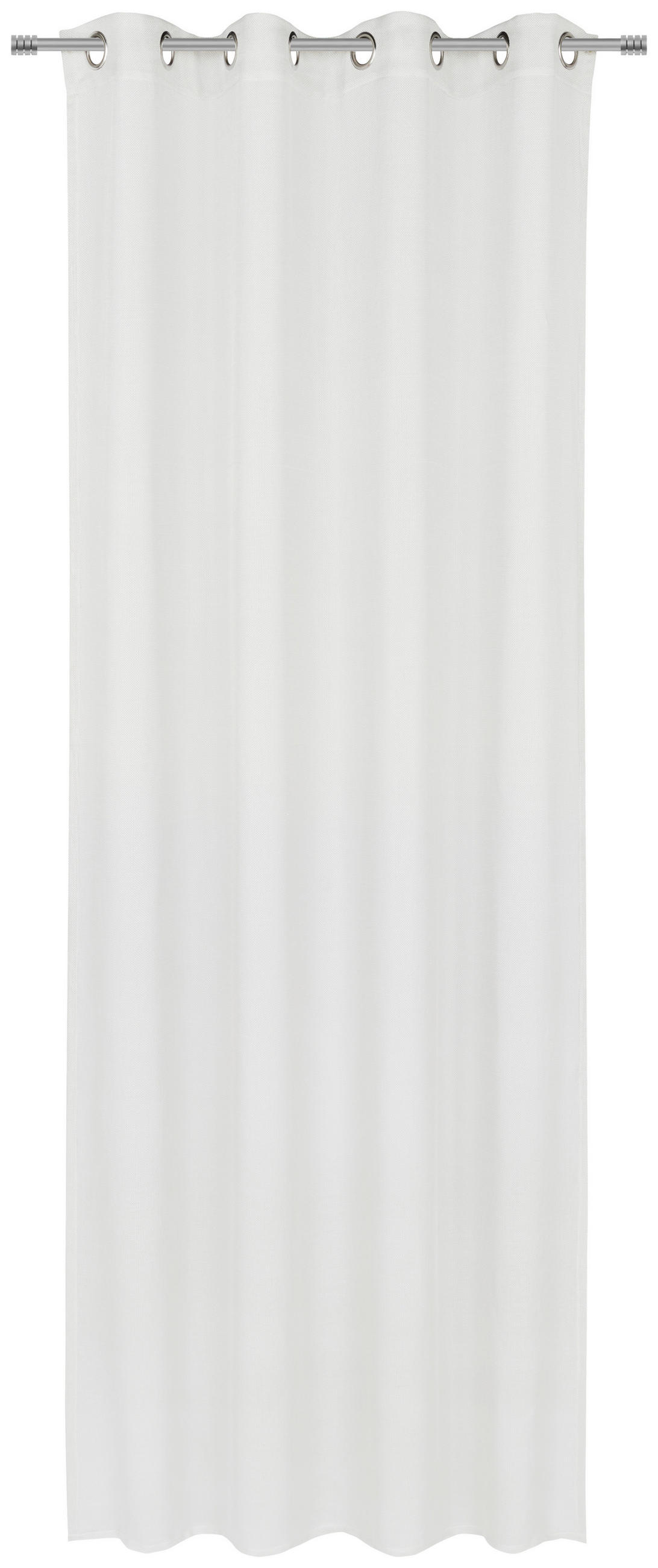 ÖSENVORHANG halbtransparent  - Weiß, Trend, Textil (140/260cm) - Dieter Knoll