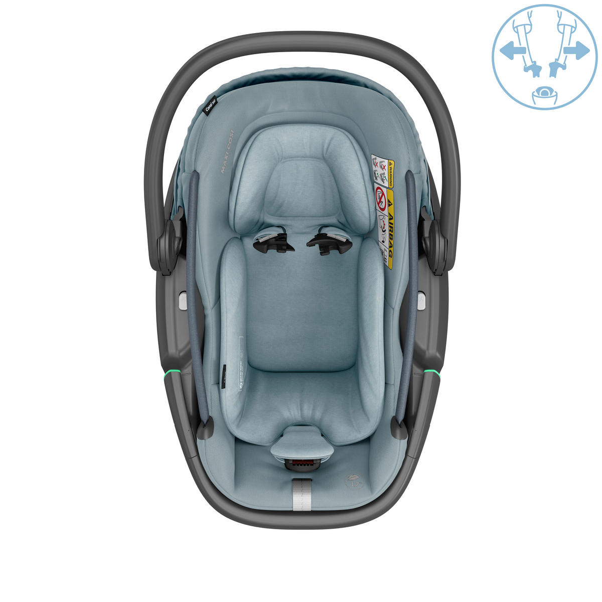 AUTO-SEDIŠTE ZA BEBE  Coral 360  - svetlosiva/crna, Osnovno, tekstil/metal (44/58/68cm) - Maxi-Cosi