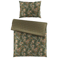 OBOJESTRANSKA POSTELJNINA GEMMA 140/200 cm saten zelena  - zelena, Konvencionalno, tekstil (140/200cm) - Esposa
