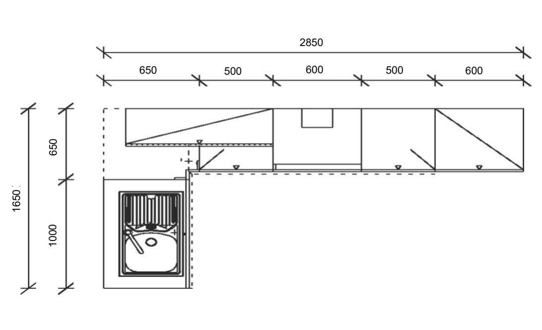Thumbnail - Pino Eckküche PN 215, Graphit, Weiß Hochglanz, Metall, 1 Schublade(n) Schubladen, nur wie online abgebildet bestellbar, ...