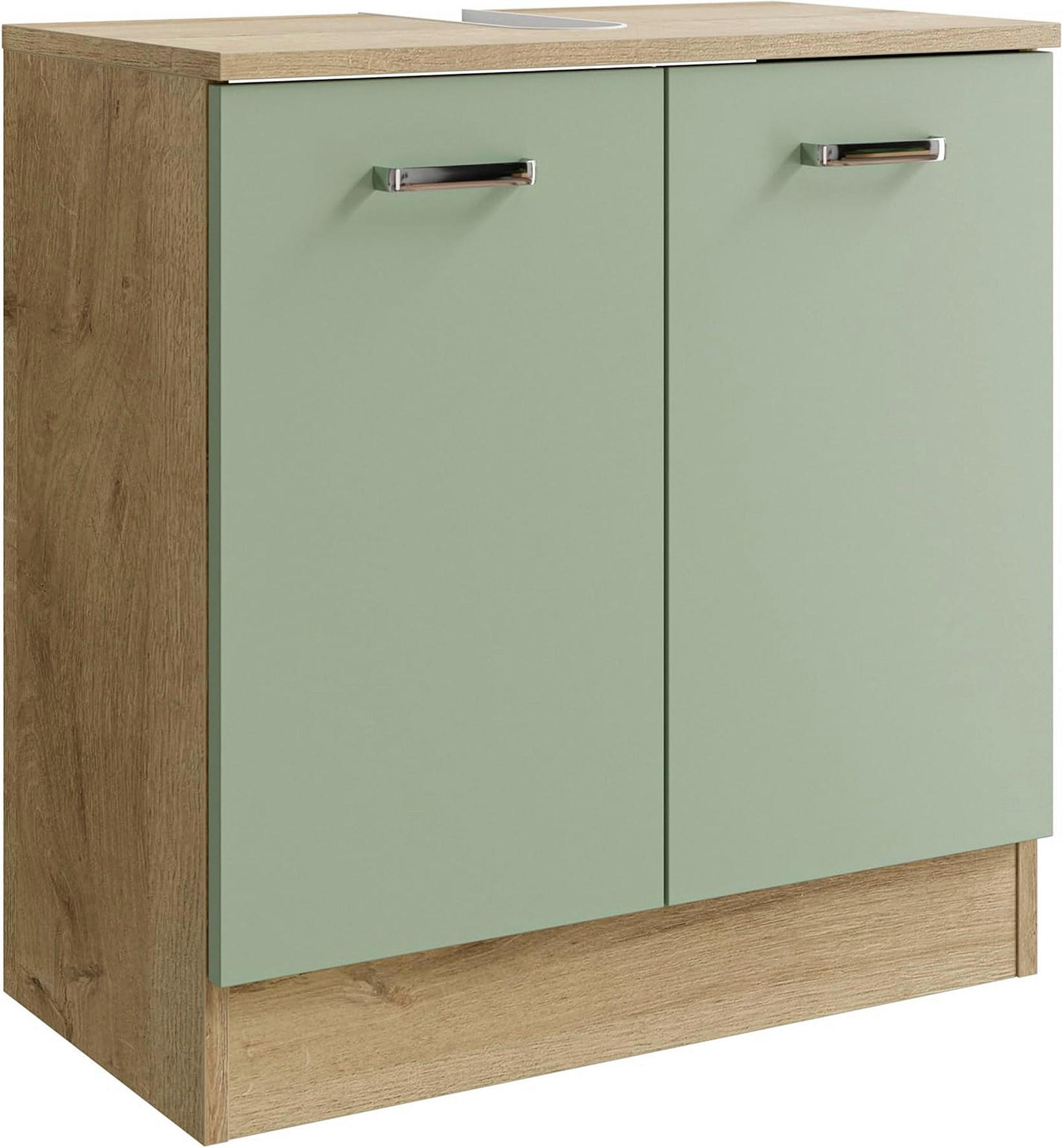 WASCHBECKENUNTERSCHRANK 60,2/62,4/33 cm  - Chromfarben/Eichefarben, Basics, Holzwerkstoff/Metall (60,2/62,4/33cm) - Pelipal