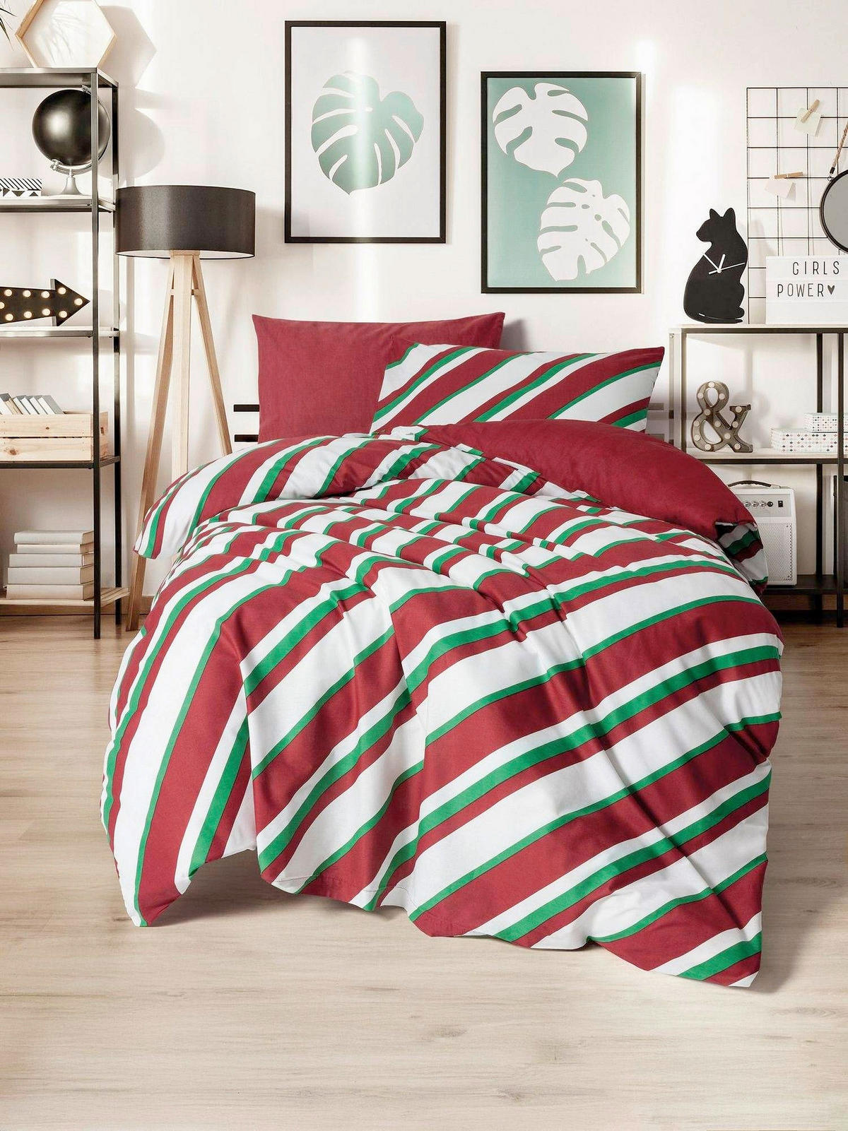 BETTWÄSCHE Merry - Red 200/200 cm  - Multicolor, Basics, Textil (200/200cm) - X-Mas