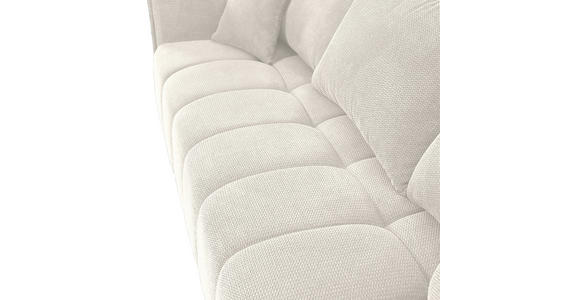 SCHLAFSOFA Plüsch Creme  inkl. Zierkissen, Rückenkissen, Bettkasten, Schlaffunktion, Rücken echt, Liegefläche im Originalstoff  - Creme/Schwarz, KONVENTIONELL, Kunststoff/Textil (200/73/105cm) - Carryhome