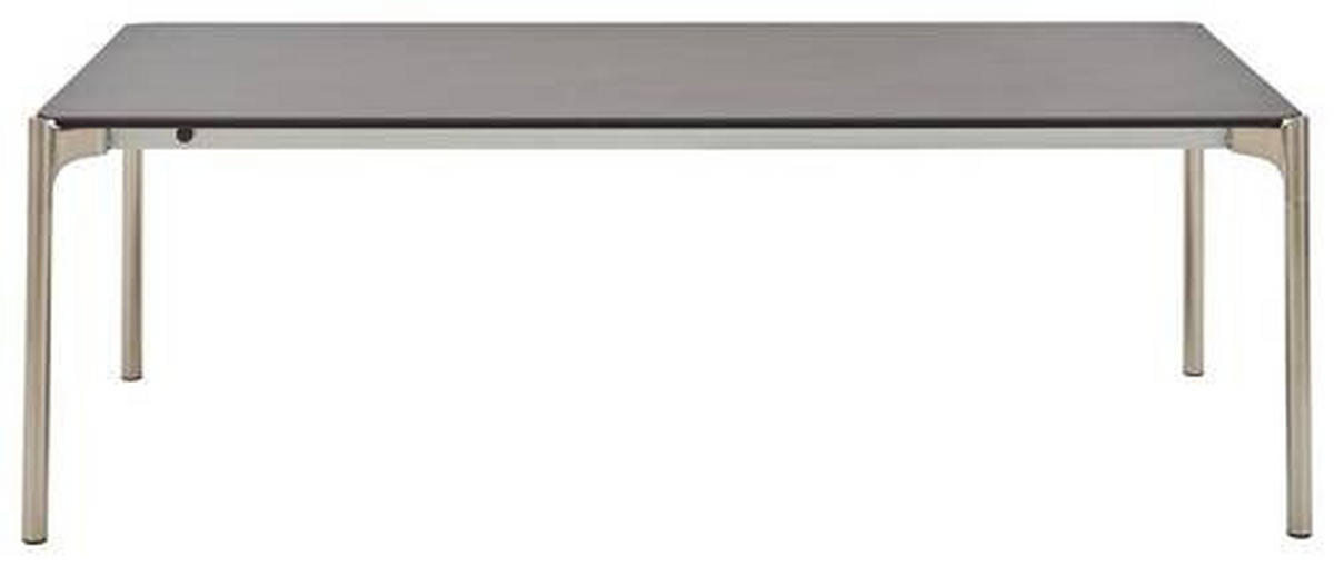ESSTISCH in Metall, Keramik 190/100/75 cm  - Edelstahlfarben/Anthrazit, Design, Keramik/Metall (190/100/75cm) - Venjakob