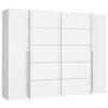 GARDEROB 270/210/61 cm 4-dörrar - vit/aluminiumfärg, Modern, metall/trämaterial (270/210/61cm) - MID.YOU