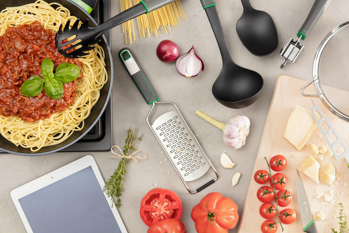 Tigaie Pentru Prăjit 28 cm  - verde/negru, Design, metal (28cm) - Chefkoch+Fackelmann