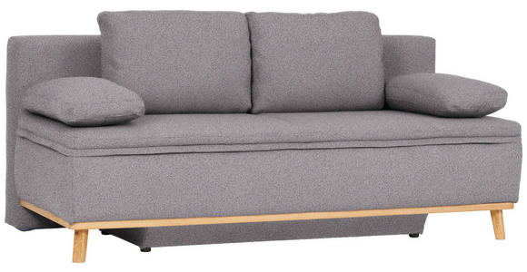 SCHLAFSOFA in Webstoff Grau, Weiß - Naturfarben/Weiß, KONVENTIONELL, Holz/Textil (203/95/96cm) - Venda