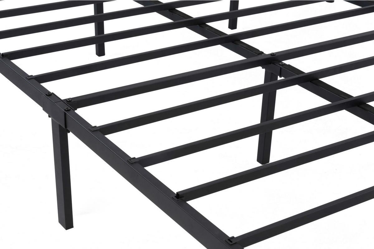 METALLBETT 180/200 cm,  in Schwarz  - Schwarz, Basics, Metall (180/200cm) - Boxxx