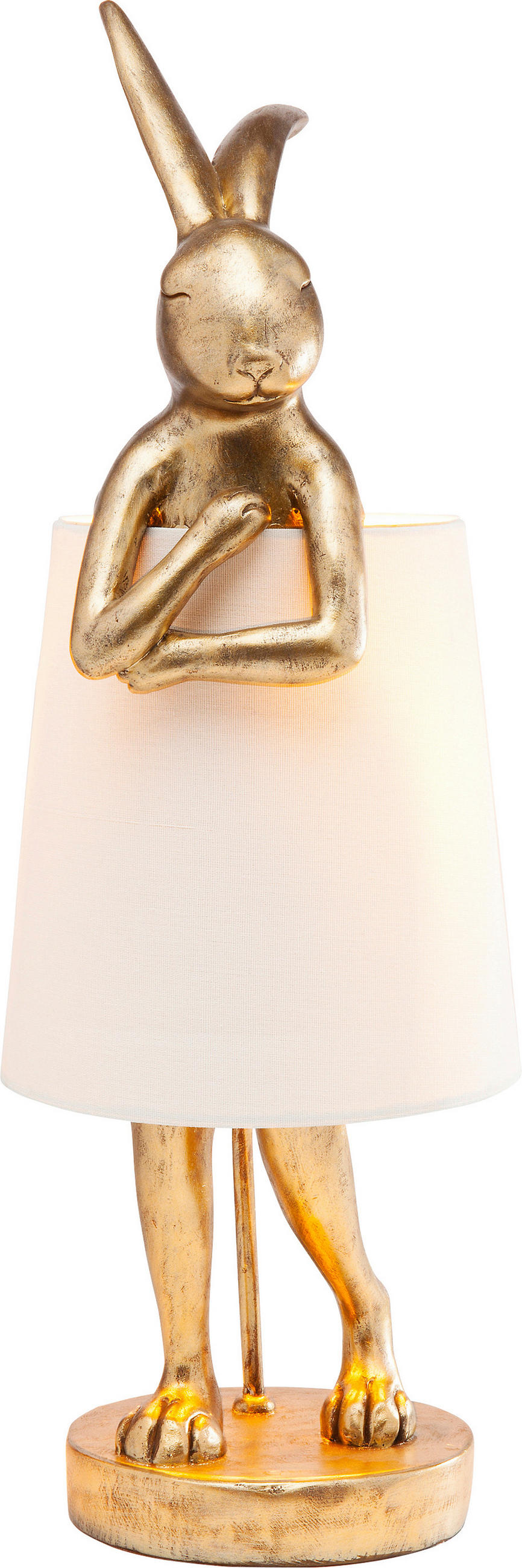 TISCHLEUCHTE 23/68/23 cm 23/68/23 cm  - Goldfarben, Design, Kunststoff/Metall (23/68/23cm) - Kare-Design