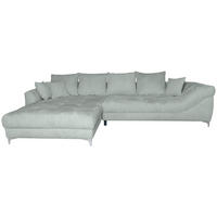 ECKSOFA Grau Chenille  - Chromfarben/Grau, KONVENTIONELL, Textil/Metall (227/329cm) - Carryhome