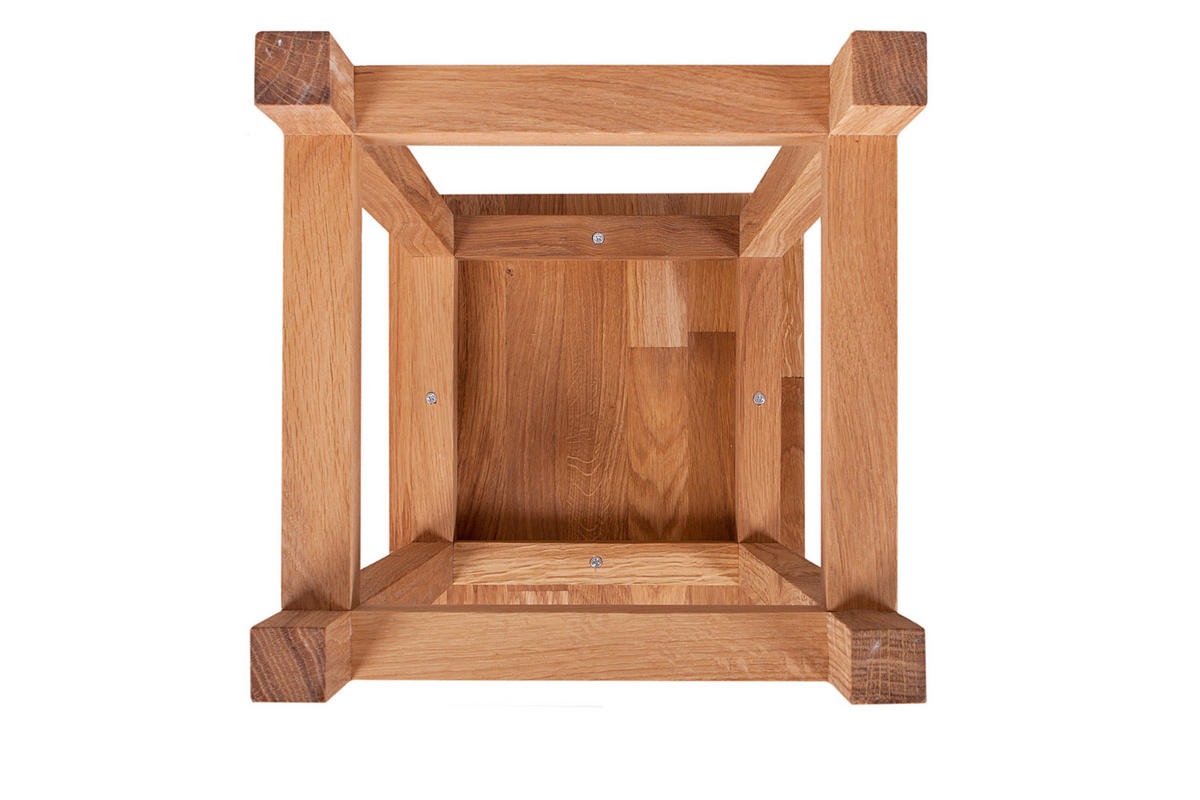 Universalhocker Echtholz  - Eichefarben, Basics, Holz (30/60/30cm) - Gardenson