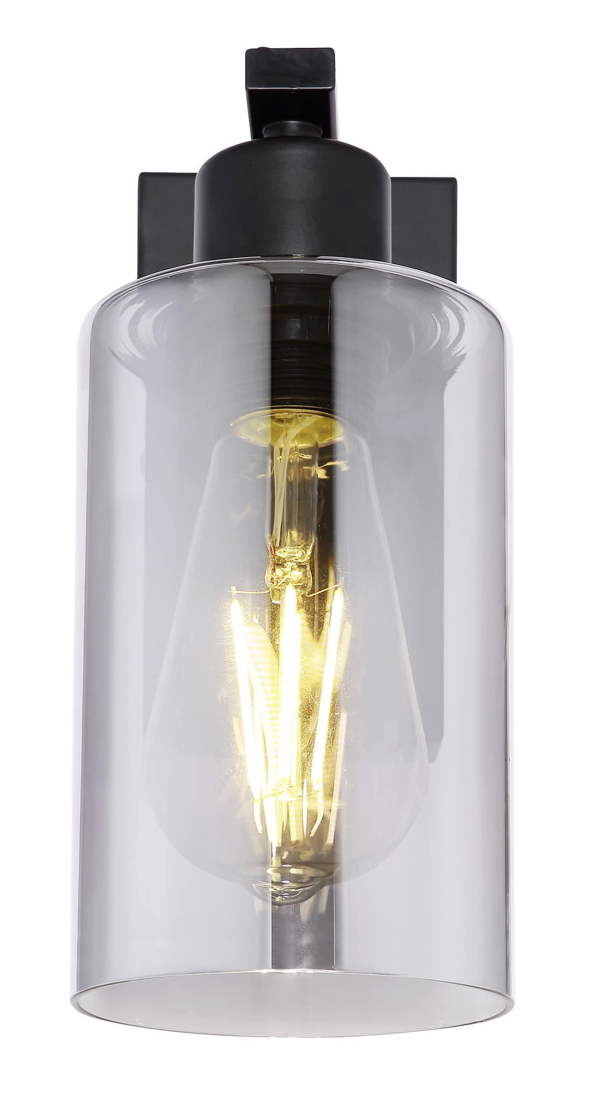 WANDLEUCHTE - Schwarz/Grau, Design, Glas/Metall (10/15/23cm) - Globo