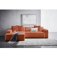 ECKSOFA in Chenille Rostfarben  - Rostfarben/Schwarz, KONVENTIONELL, Kunststoff/Textil (188/280cm) - Carryhome