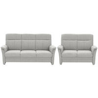 SITZGARNITUR Flachgewebe Ecru  - Ecru/Alufarben, Konventionell, Textil/Metall (142-194/100/89cm) - Beldomo Comfort