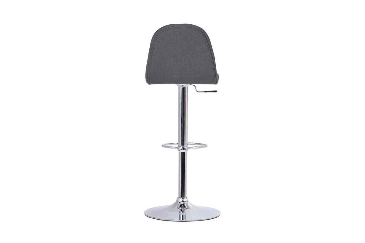 BARHOCKER-SET Webstoff Anthrazit Stahl Sitzfläche 360° drehbar  - Anthrazit/Grau, MODERN, Textil/Metall (41/82/52,5cm) - MID.YOU