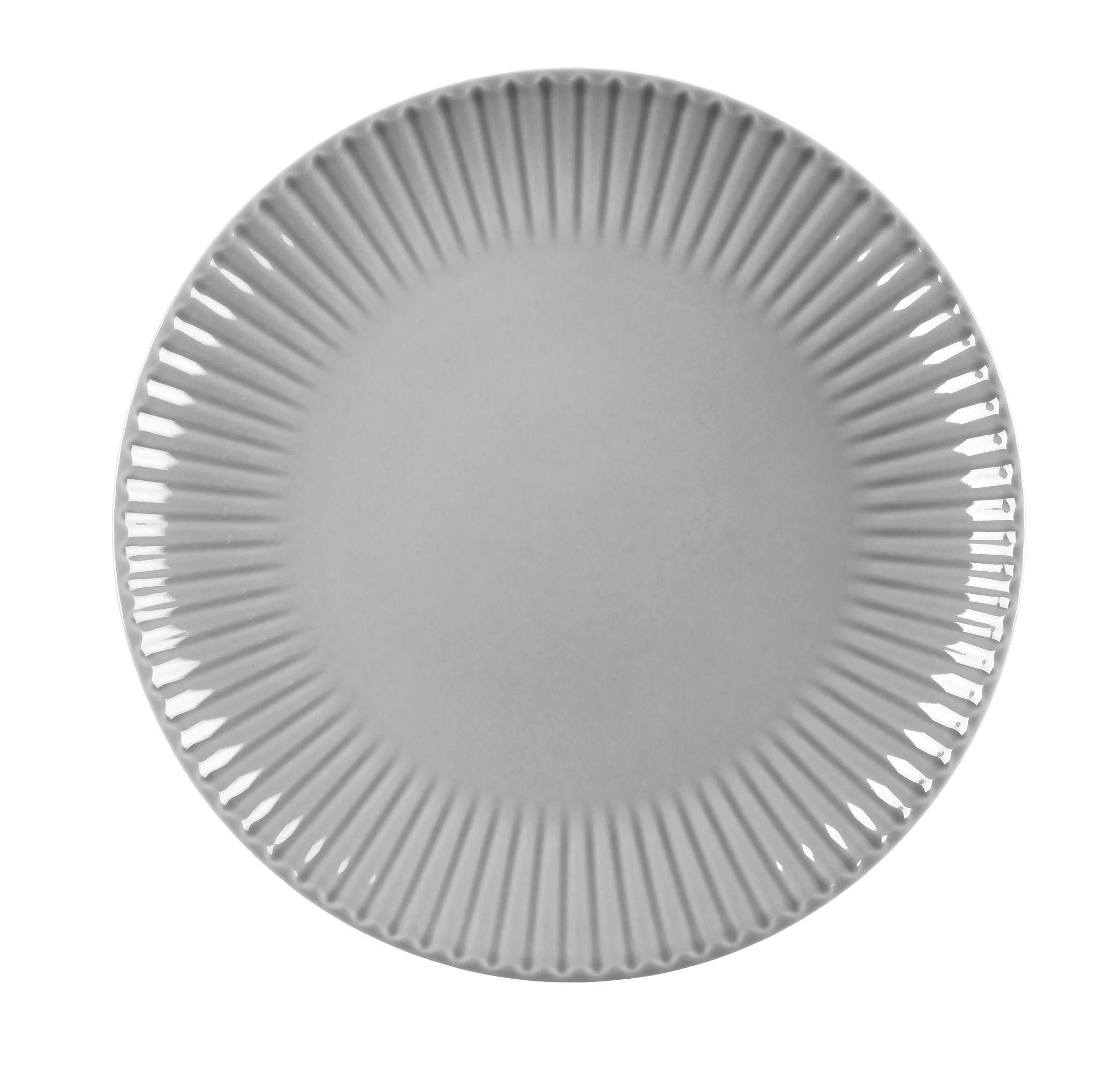 SET ASSIETTER Ophelia  20,5 cm   - ljusgrå, Design (20,5cm)