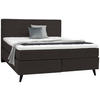 BOXSPRINGBETT 180/200 cm  in Dunkelbraun  - Dunkelbraun/Schwarz, Konventionell, Holz/Textil (180/200cm) - Voleo