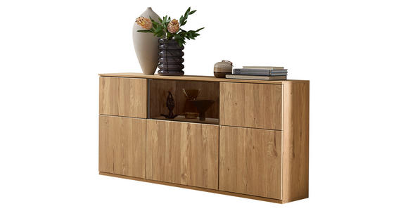 SIDEBOARD Eichefarben  150/85/40 cm  - Eichefarben, KONVENTIONELL, Glas/Holzwerkstoff (150/85/40cm) - Venda