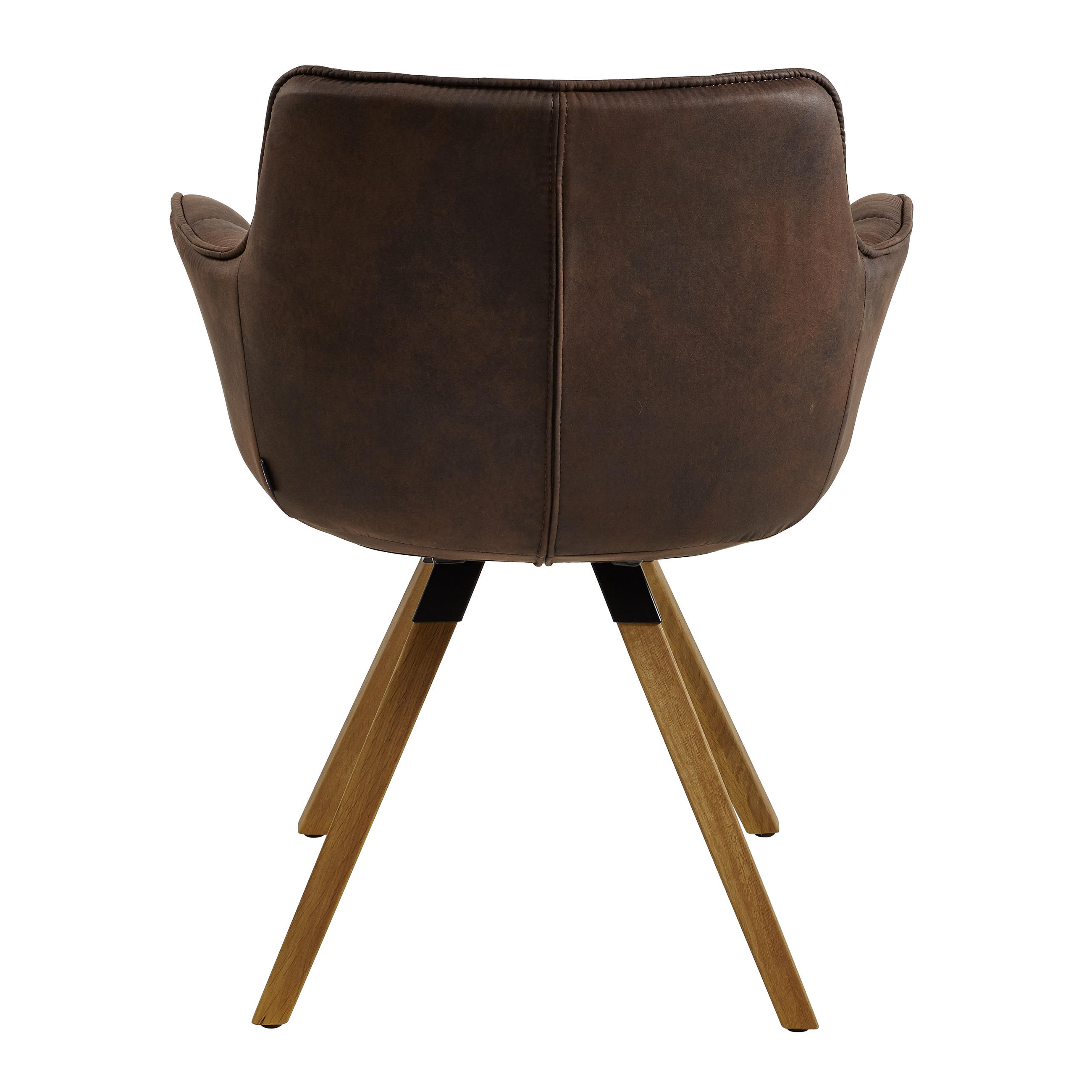ARMLEHNSTUHL Mikrofaser Eichefarben, Dunkelbraun Gestellauswahl - Eichefarben/Dunkelbraun, Design, Holz/Textil (67/85/60cm) - Musterring