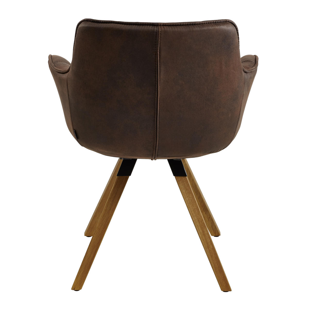 ARMLEHNSTUHL  in Mikrofaser  - Eichefarben/Dunkelbraun, Design, Holz/Textil (67/85/60cm) - Musterring