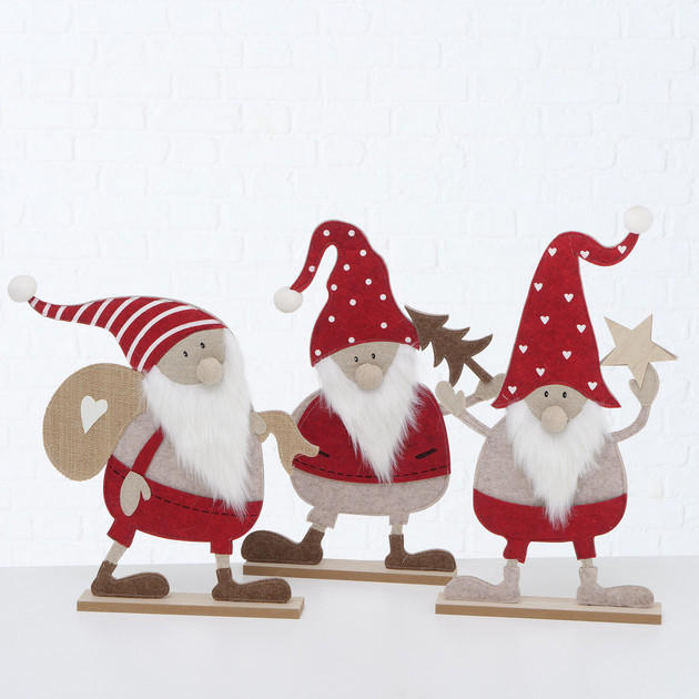 Figurină Xmassale - alb/roșu, Basics, plastic